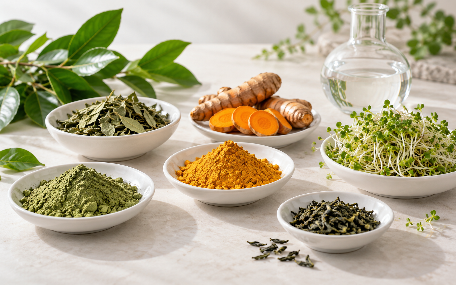 AI-generated ingredient illustration; not a photograph of company products